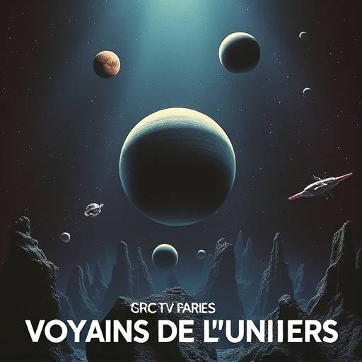 Affiche de la série de science-fiction 'Voyage aux Confins de l'Univers'